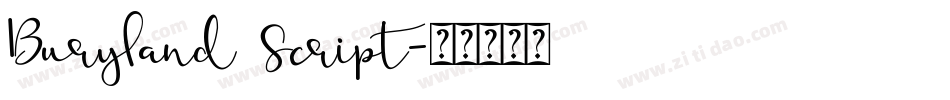 Buryland Script字体转换